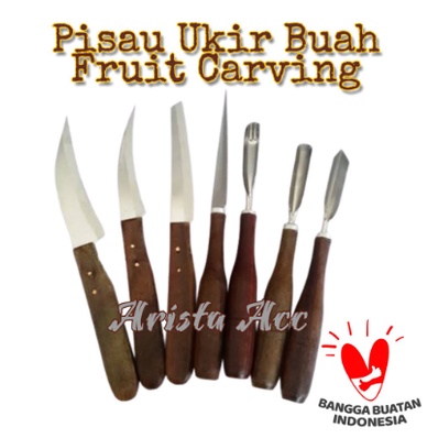 pisau ukir buah dan sayur/pisau garnish tumpeng isi 7 pcs pisau ukir buah/pisau carving/pisau garnis