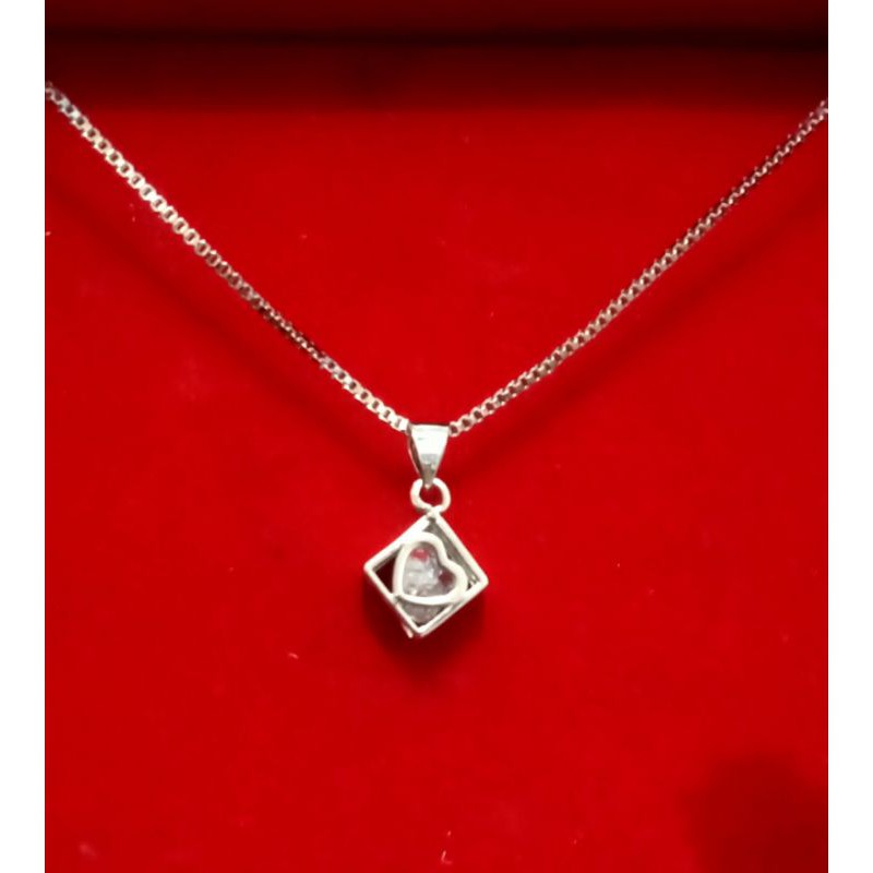 SAL77. Kalung xuping wanita lapis emas putih silver 45 cm itali