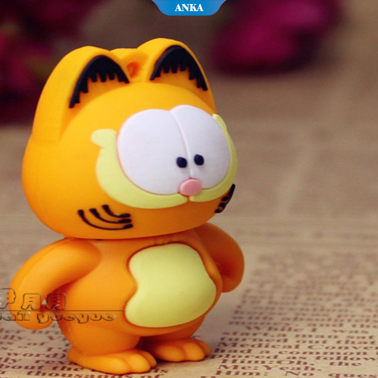 Kartun Kreatif Kepribadian Boneka Garfield U Disk 8 GB/16 GB Lucu Gantungan Kunci Ponsel Komputer Penggunaan Ganda