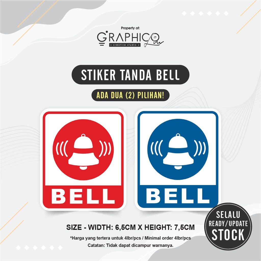 

Stiker Tanda Bell - Per/4 lbr (7x8cm)