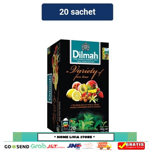 

Dilmah Variety Pack Fruit Tea Foil Envelope 20 Tea Bags