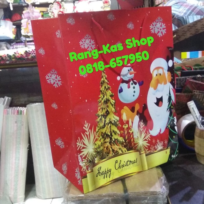 

Paper bag Christmas Natal Biskuit Laminating karton