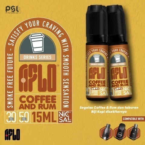Liquid MOVI Aflo Coffee and Rum Salt Nic 15ML by Movi Aflo coffee rum