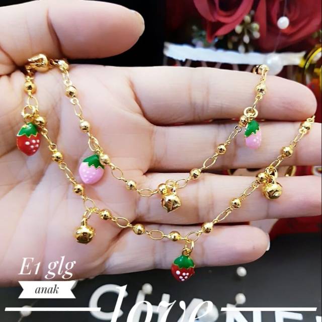 Xuping gelang kaki anak lapis emas 18k