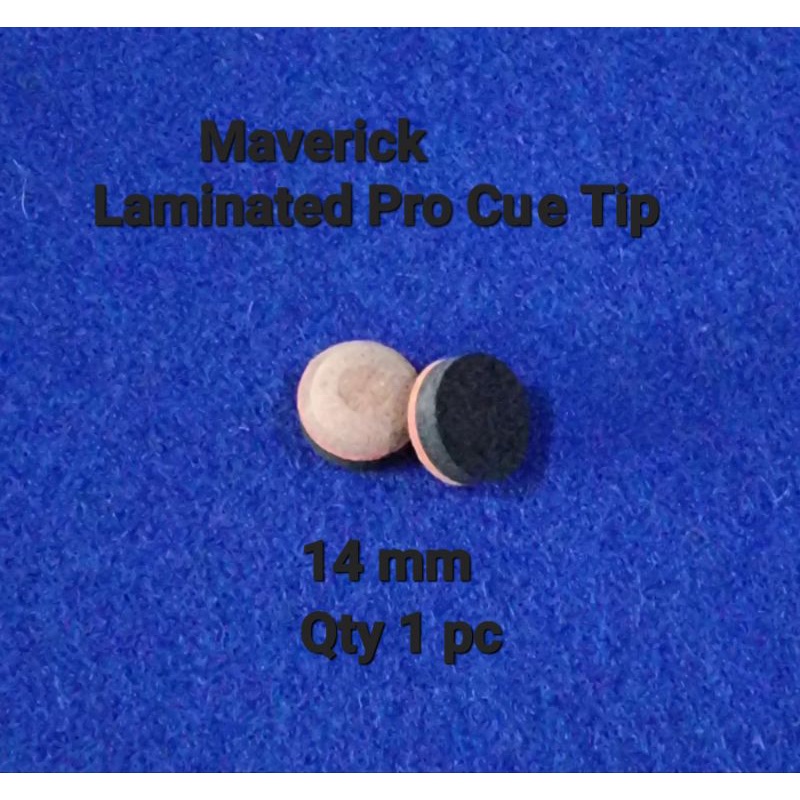 Maverick Pro Cue Tip - 14 mm Medium Soft - Kepala Stick Billiard Stik