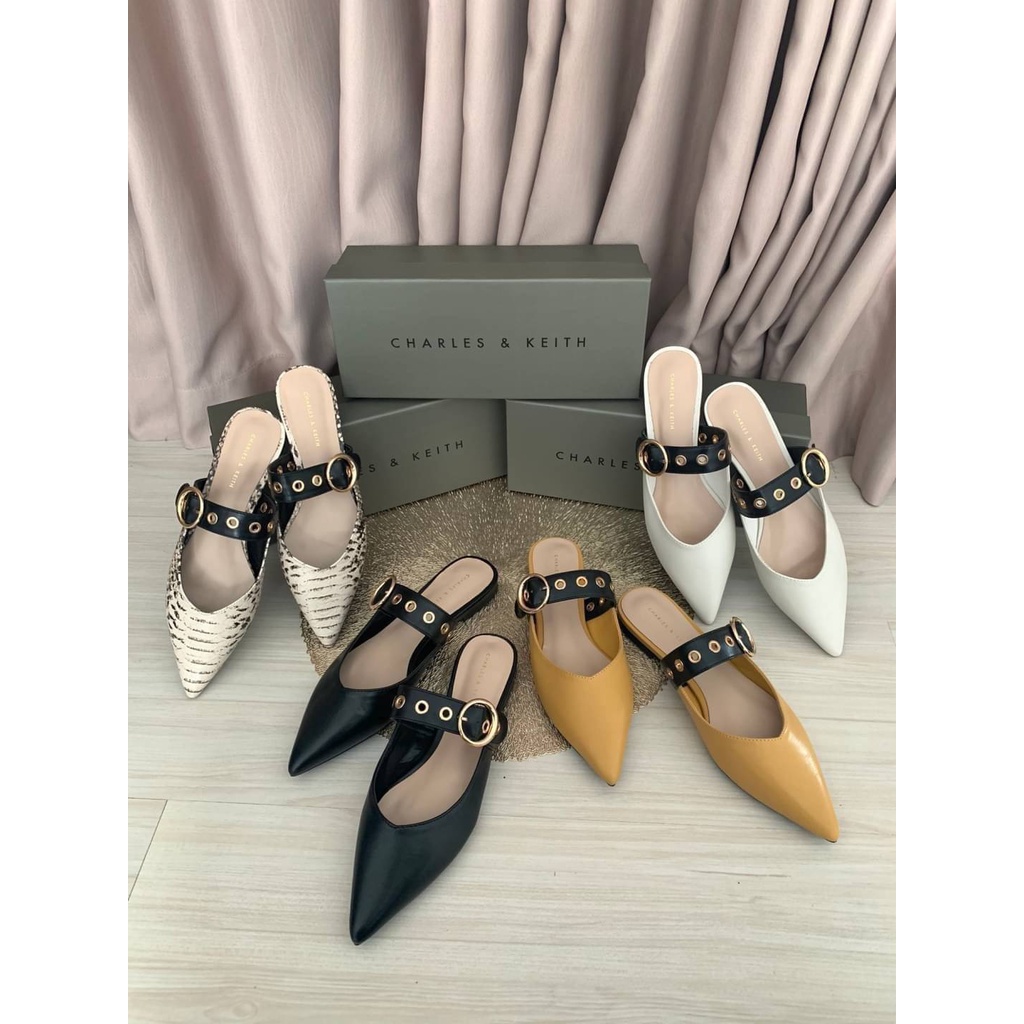 [7.7 Boombastis Sale⚡] - SEPATU SHOES WANITA CKS330 EYELET EMBELLISHED MULES  PREMIUM IMPORT