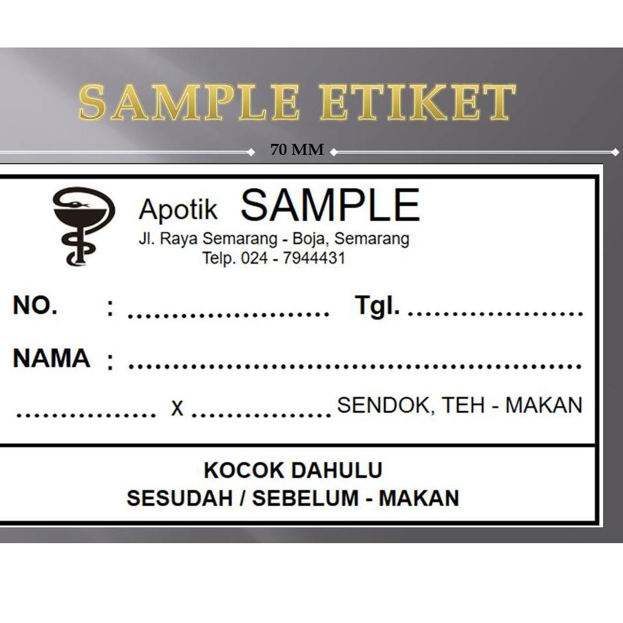 

[KODE BARANG HFM88] JASA Cetak Label Etiket Obat 70x40 - 70 x 40 Semarang cw