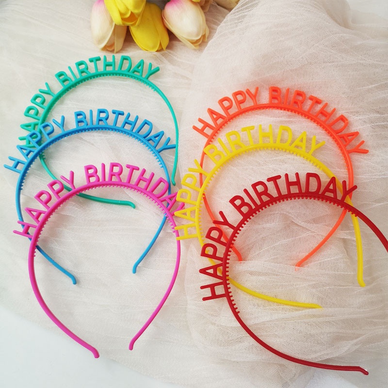 PartyHouse.Medan Bandana / Bendo / Bando Happy Birthday / Headband Happy Birthday