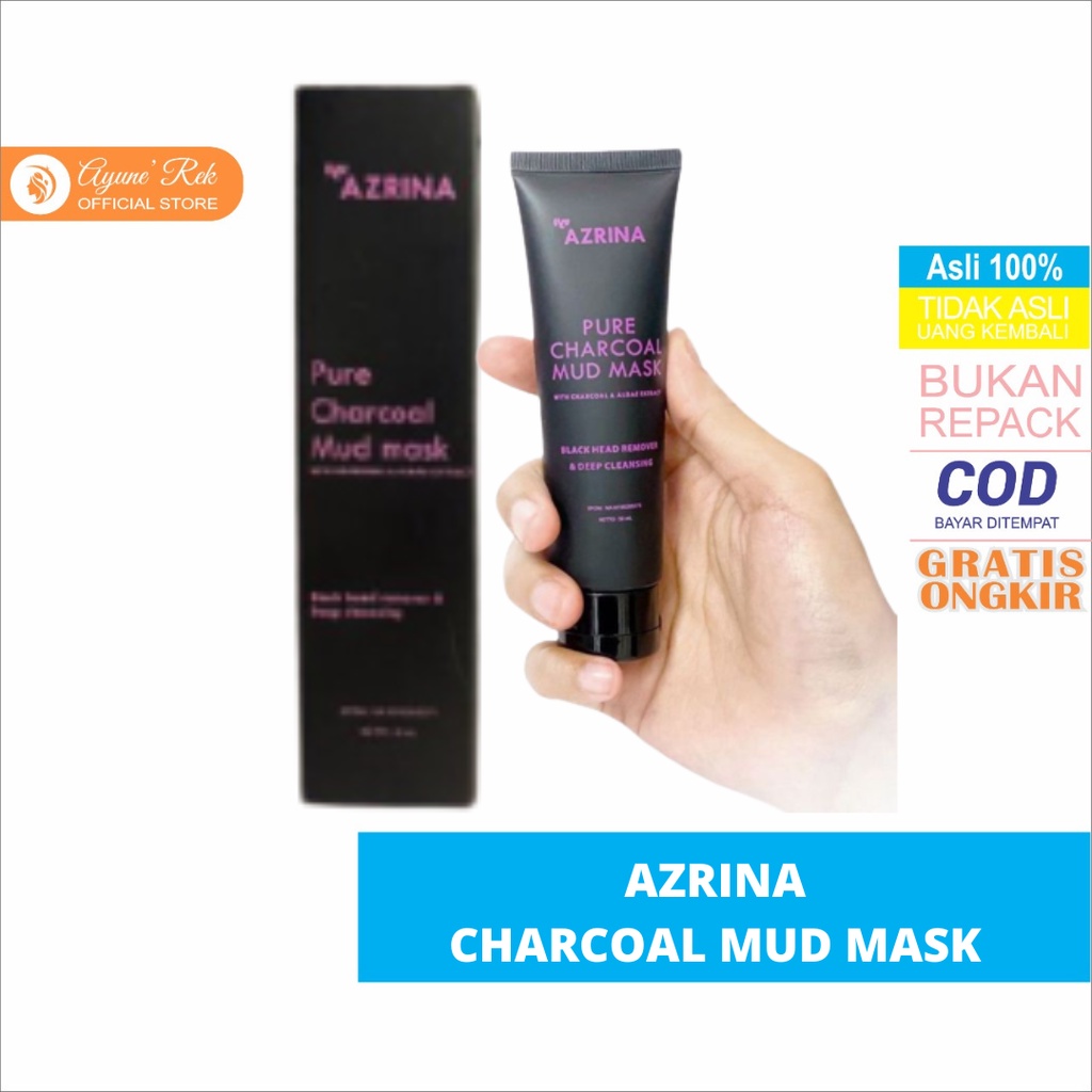 Azrina Pure Charcoal Mud Mask / AZRINABEAUTY AZRINA BEAUTY PURE CHARCOAL MUD MASK MASKER CLAY Masker
