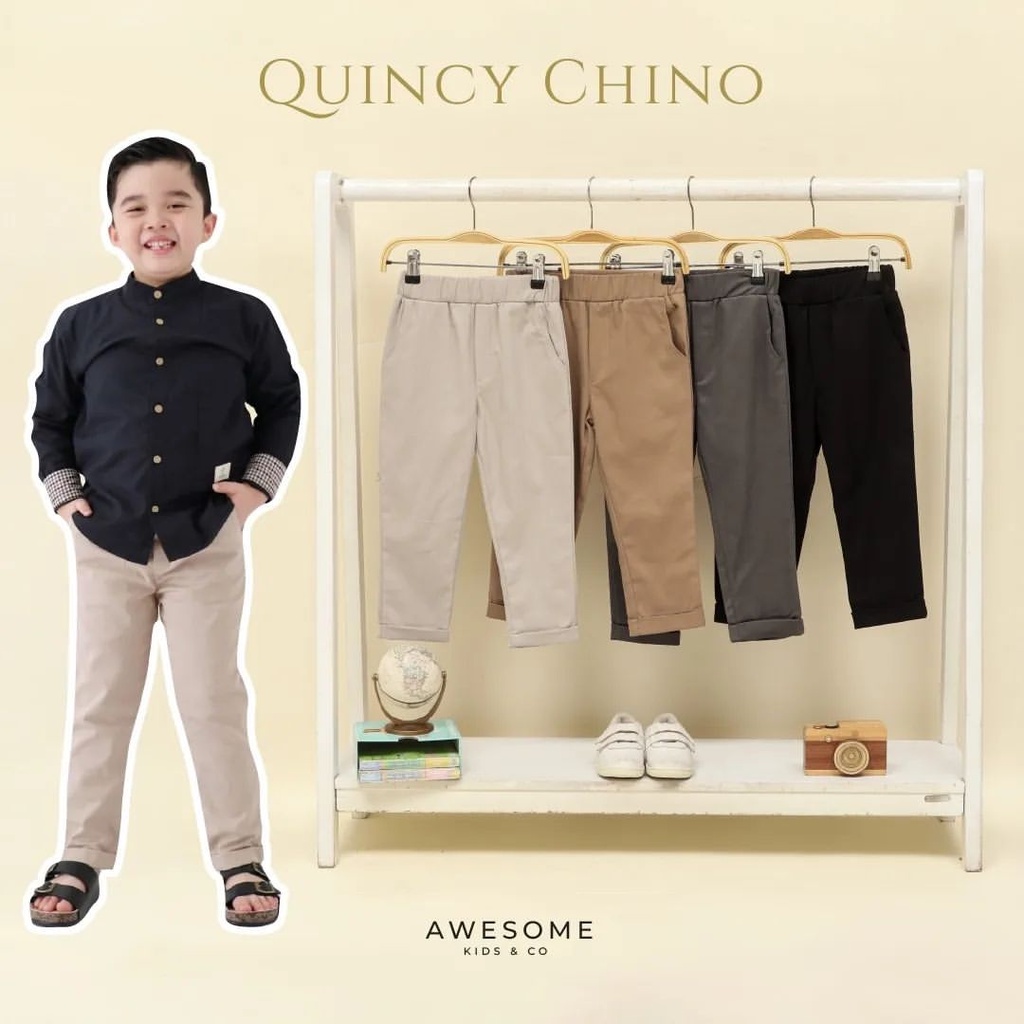 AWESOMEKIDS Celana Panjang Chino Anak Bahan Twill Strech Quincy Chino