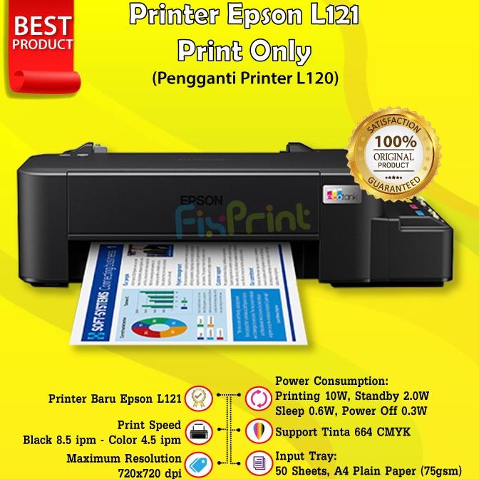 Jual Printer Epson L120 Hitam Print Warna Infus Modif Ink Tank Pabrik