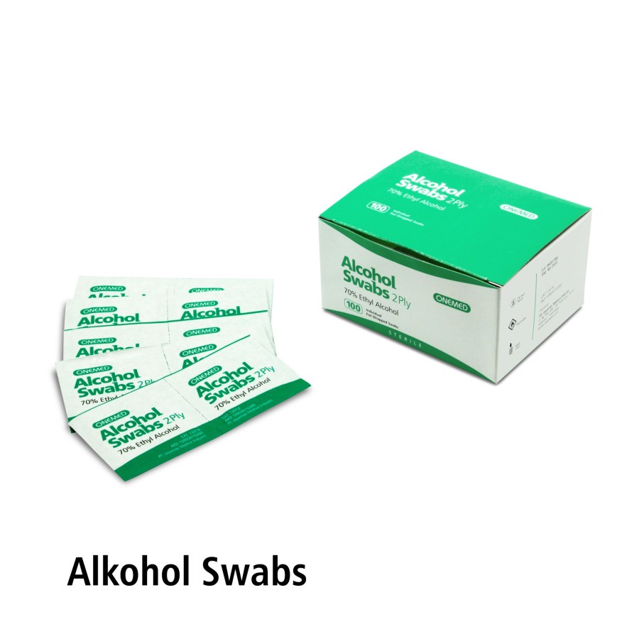 ALKOHOL SWAB ONE MAD 1 BOX ISI 100 PCS
