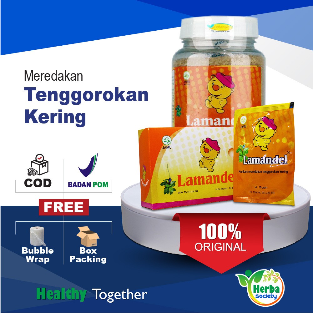 Obat Sariawan Anak LAMANDEL 200gr Dan Sachet Ampuh Original BPOM