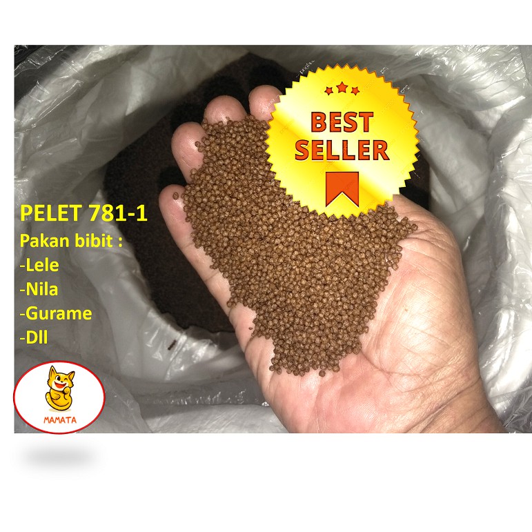 pelet 781-1 pakan bibit ikan lele sangkuriang gurame nila harga eceran  800gr
