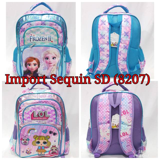 JOYELSY - Tas ransel import Sequin Holo 8207