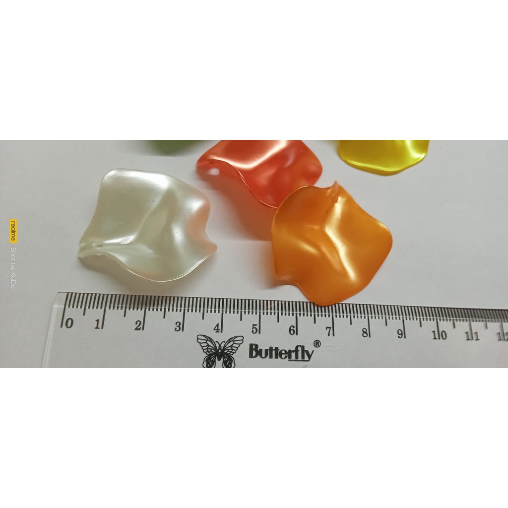 Mote/Manik  Keriting Mutiara Besar Rangkaian Bunga Akrilik/Aksesoris Kalung Kemasan 1Pon