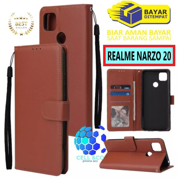 Flip cover REALME NARZO 20 Flip case buka tutup kesing hp casing flip case leather wallet