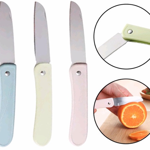 Pisau Lipat Buah dan Sayur Travel Portable Super Tajam Mini Praktis Mudah Di Bawa Pisau Potong Bahan Stainless Steel Anti Karat