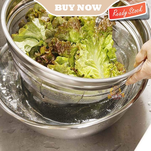 INOX 18-8 Stainless Mixing bowl 34cm Baskom stainless jepang antikarat