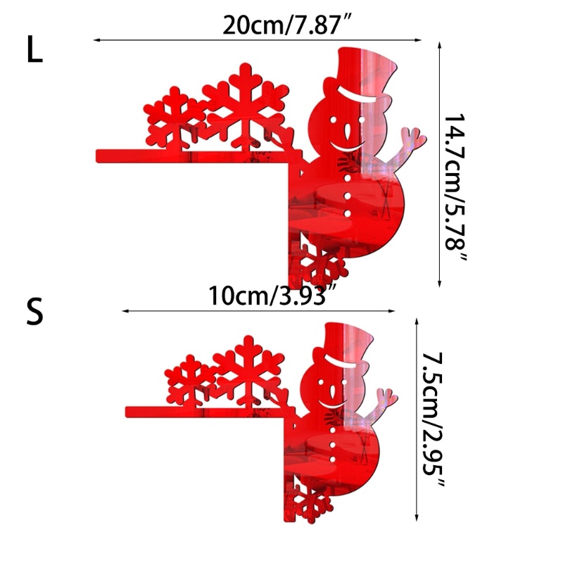 Zzz 4pcs / set Stiker Saklar Lampu Desain Snowman 3D Untuk Dekorasi Natal