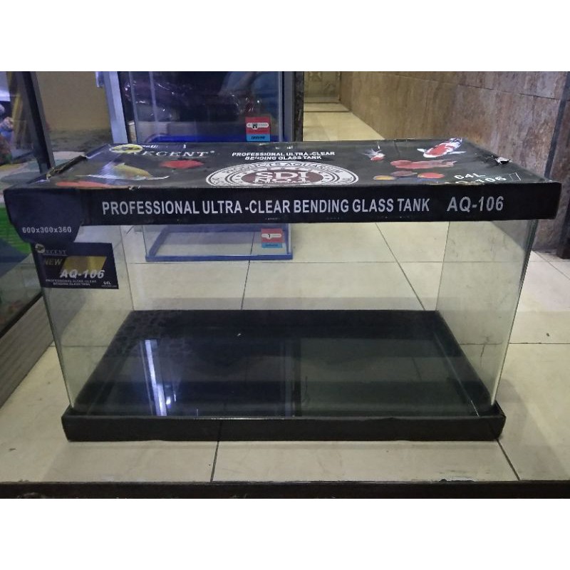 Aquarium Recent bending kaca depan melengkung 50cm 60cm 70cm AQ-Series