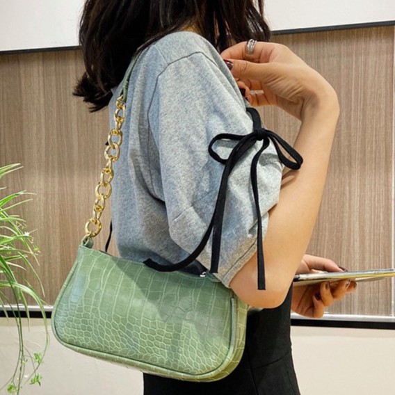 Amadela Story - Shoulder Bag Wanita Tas Bahu Wanita Tas Korea Fashion Import Tas Rantai Croco