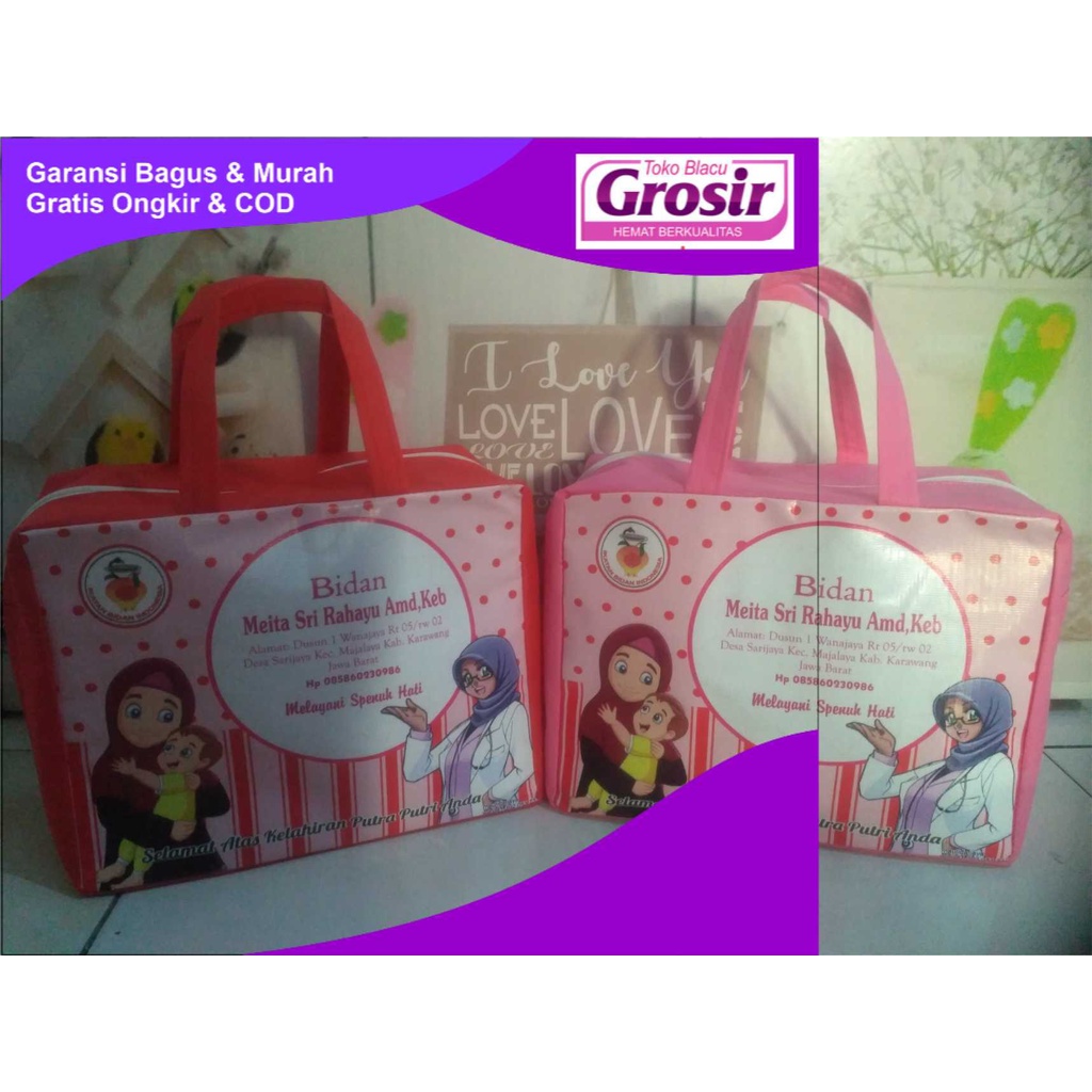 

Tas souvenir Resleting bidan mika TOKO BLACU