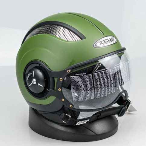 ZEUS ZS-218 F.GREEN 5743C | HELM RETRO | HELM HALF FACE | ZS218