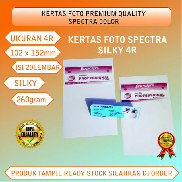 Kertas Foto 4R Silky Rc spectra Paper Foto