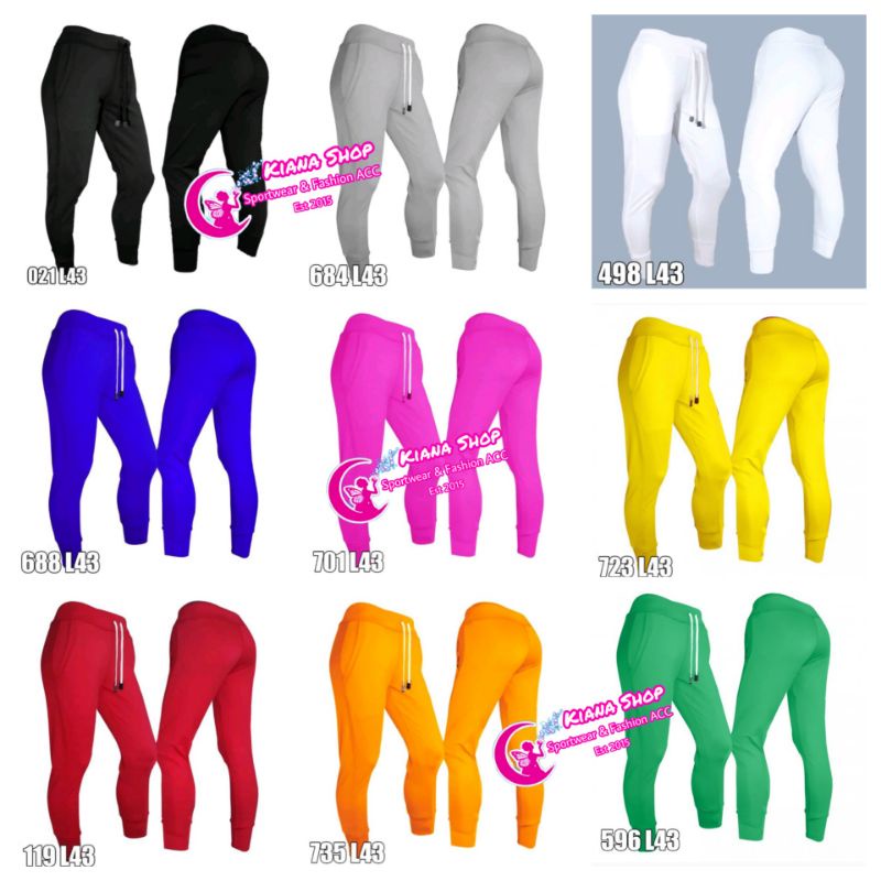 Sixpack Joger Polos L43 Ready siap kirim