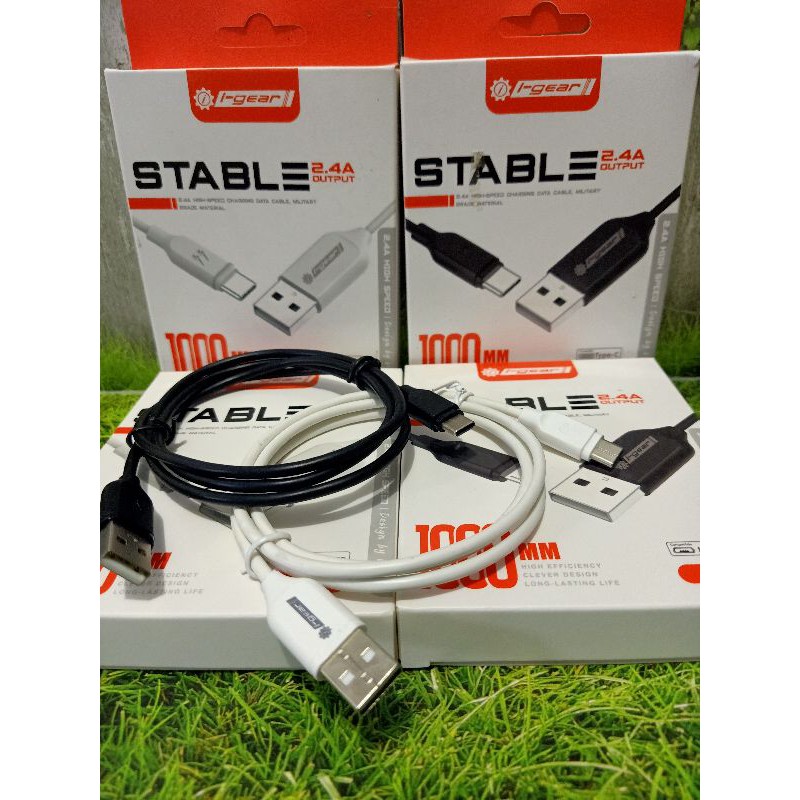 kabel data I-Gear USB kabel charger tipe c and micro panjang 100cm
