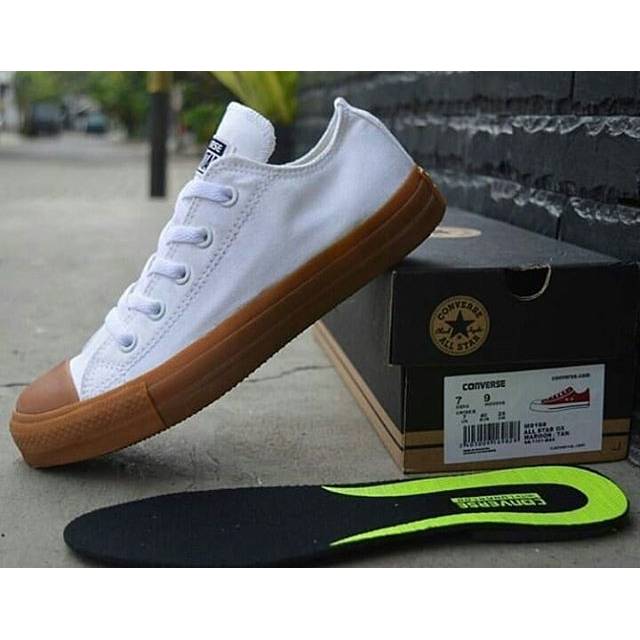 Sepatu Converse Chuck Tailor CT Gum White sol Gum Sneakers Kets Pria Wanita White