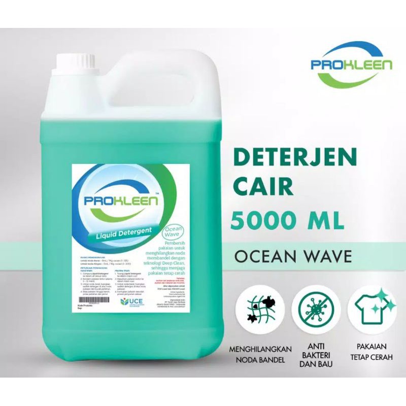 Deterjen Cair Laundry  Liquid Detergen PROKLEEN 5 Liter ORIGINAL