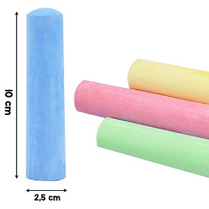 Kitecs Jumbo Sidewalk Chalk Non-Toxic Washable Kapur Tulis Warna Jumbo 4 colors set of 12pcs