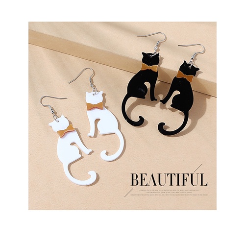 LRC Anting Gantung Fashion Bow Cat Y6632X