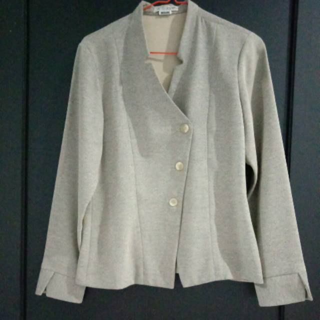 Preloved Jas Kerja Wanita Coklat Emas