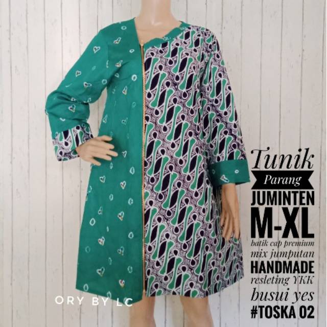 TUNIK BATIK KOMBINASI JUMPUTAN | DRESS BATIK BUSUI | DRESS BATIK JUMPUTAN ASLI