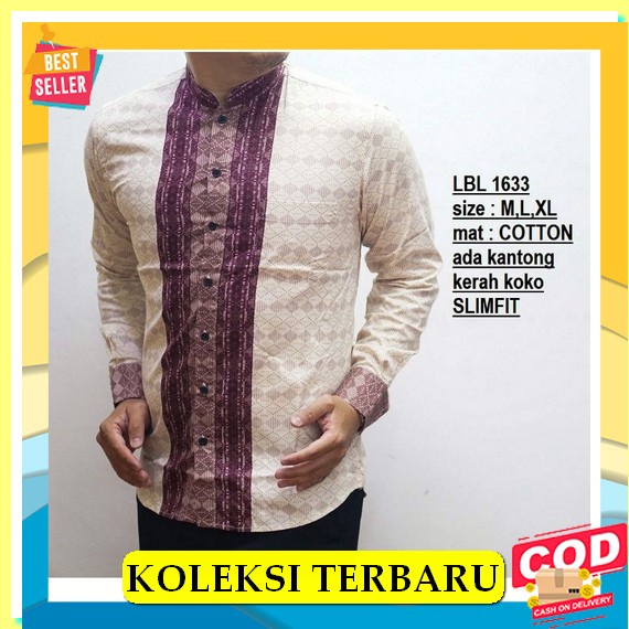 [Kode Barang Eyl65] Jrj- Baju Koko Katun Lengan Panjang Dewasa Size Standar & Big Size Eceran Grosir