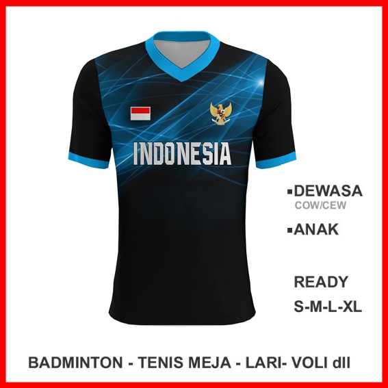 Baju Kaos Jersey Olahraga Badminton Pingpong Lari Volly 1890 - Jersey Custom Desain