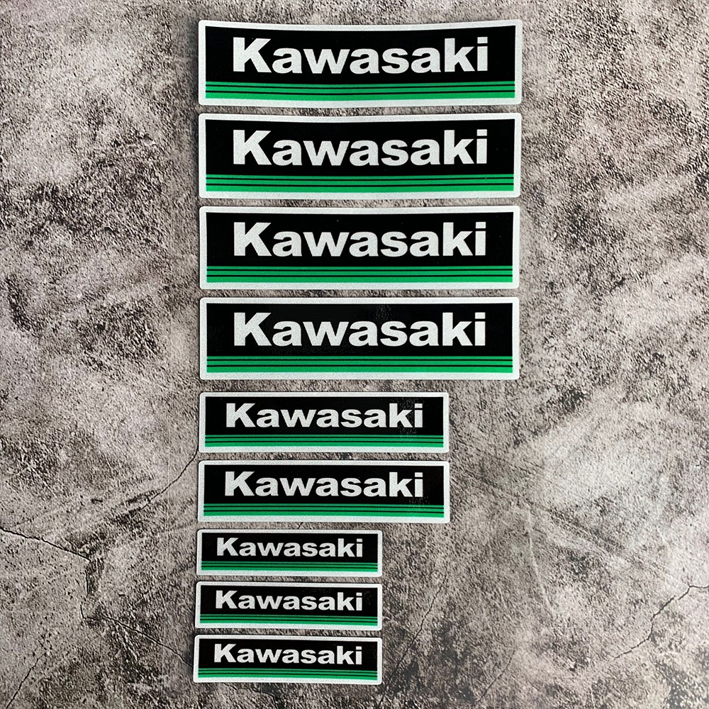 Kawasaki Motor Stiker Reflektif Logo Stiker Helm Dekorasi Stiker