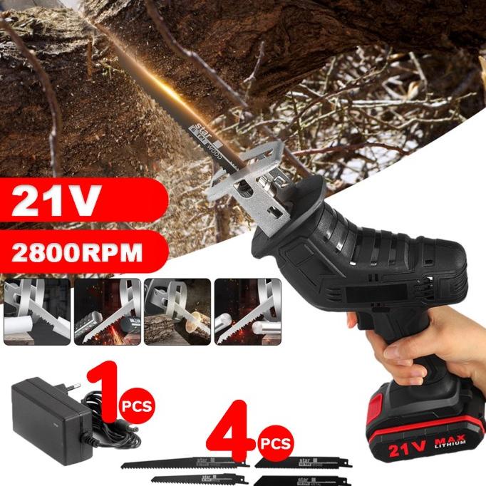 GERGAJI MESIN MINI CORDLESS ELEKTRIK RECIPROCATING 21V 2800RPM Termurah