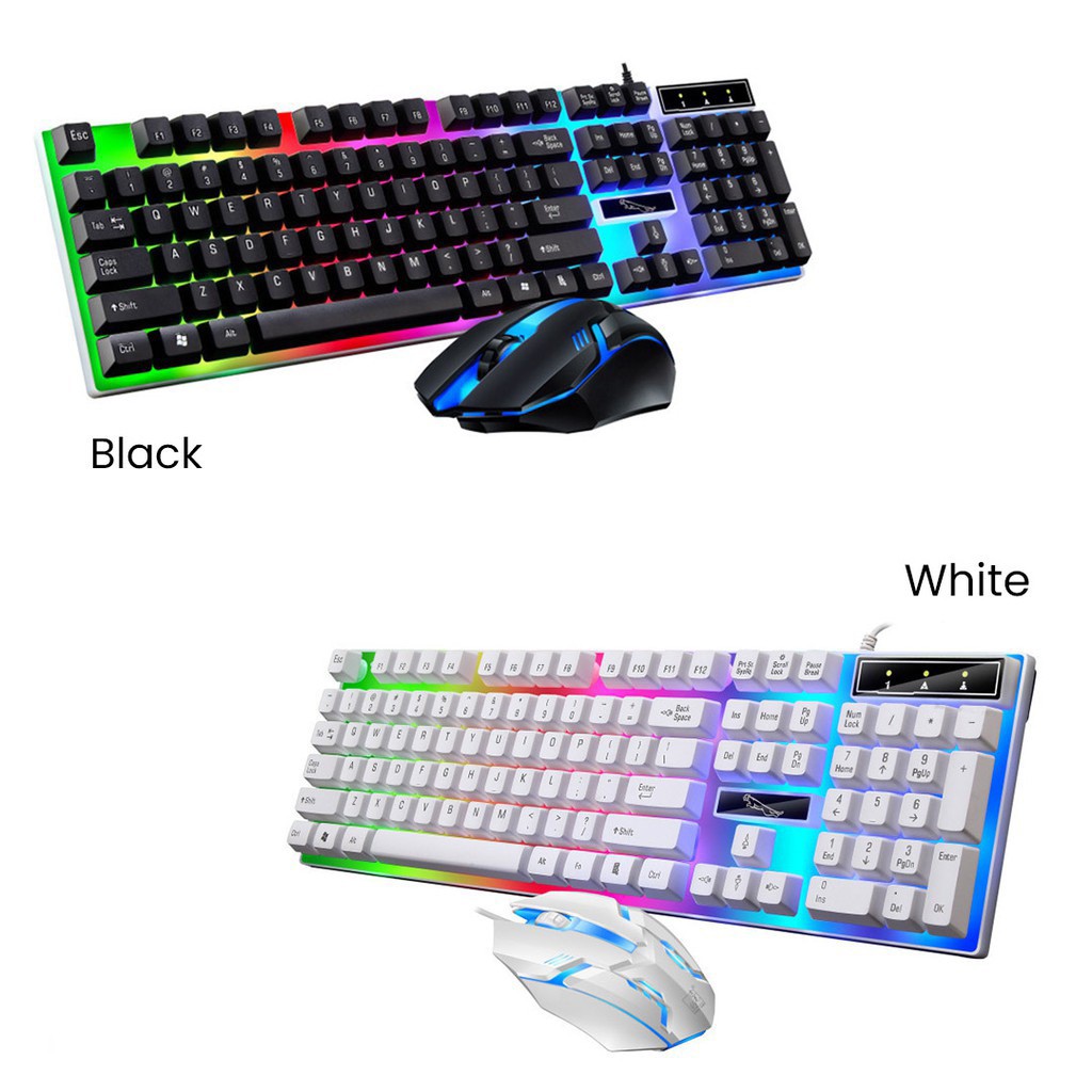 [100%ORIGINAL]Gaming Keyboard Mouse Gaming Full Set  RGB / Set Gaming Mouse Dan Keyboard USB Cable RGB