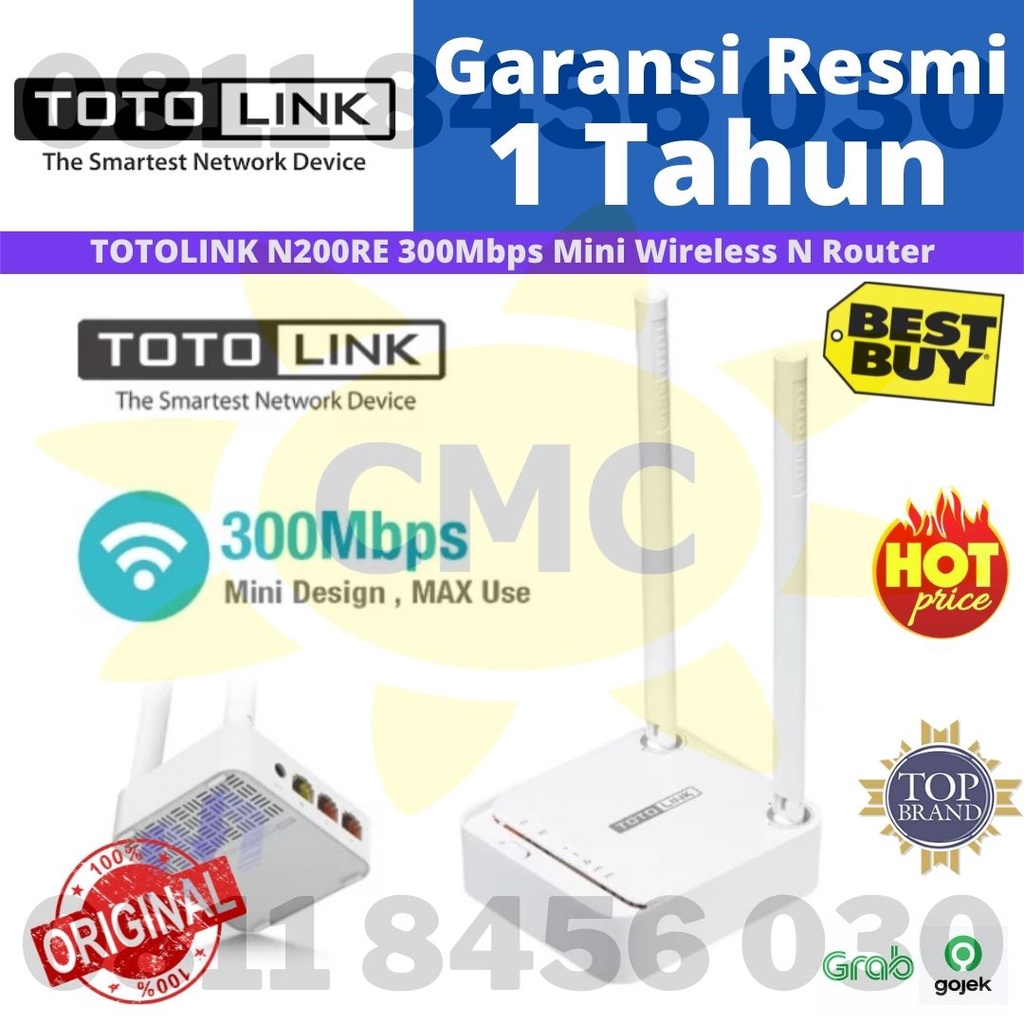 Totolink Mini Wireless N Router 300mbps N200RE V5 Resmi