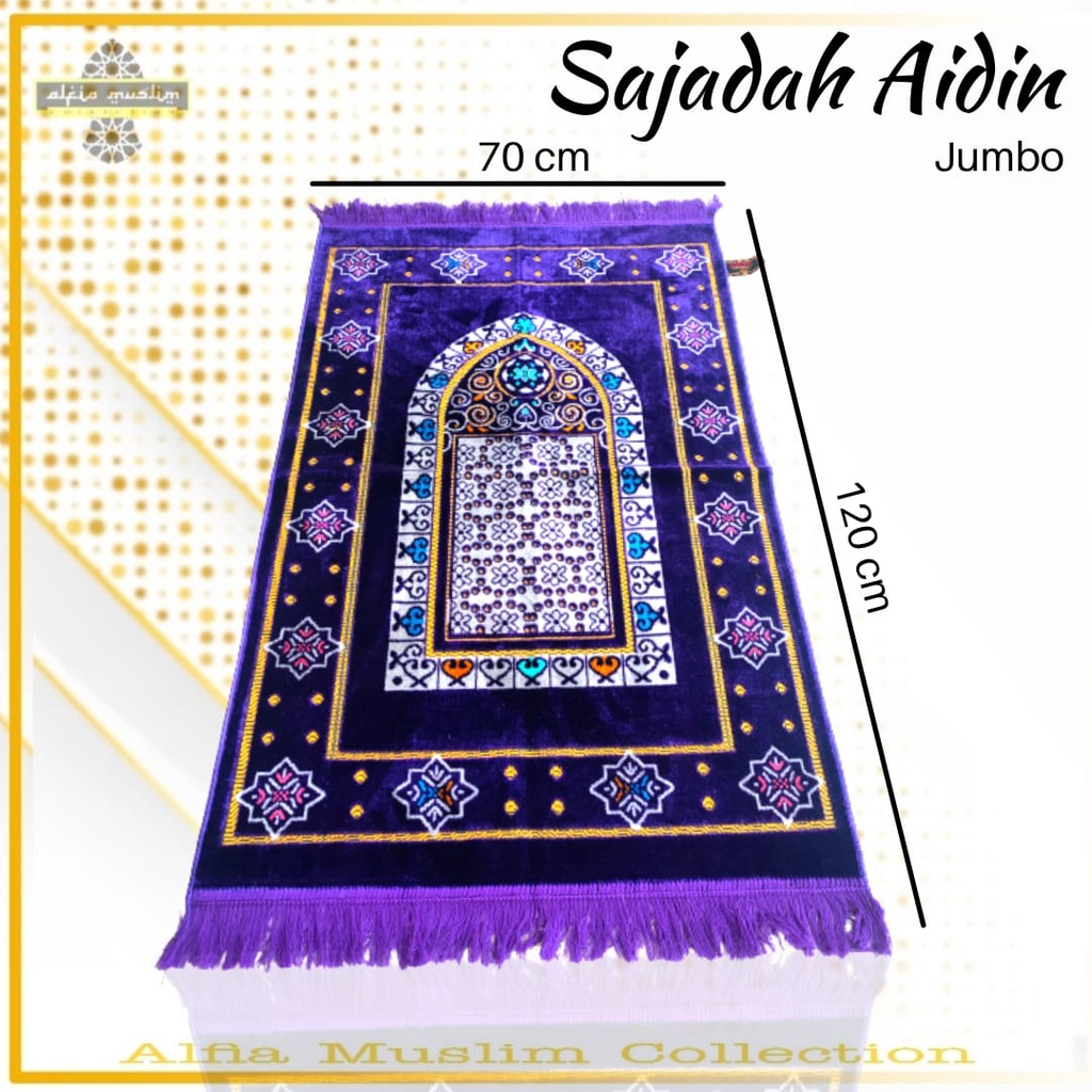 Sajadah AIDIN JUMBO Sejadah Ukuran 70 x 120 Made in Turkiye