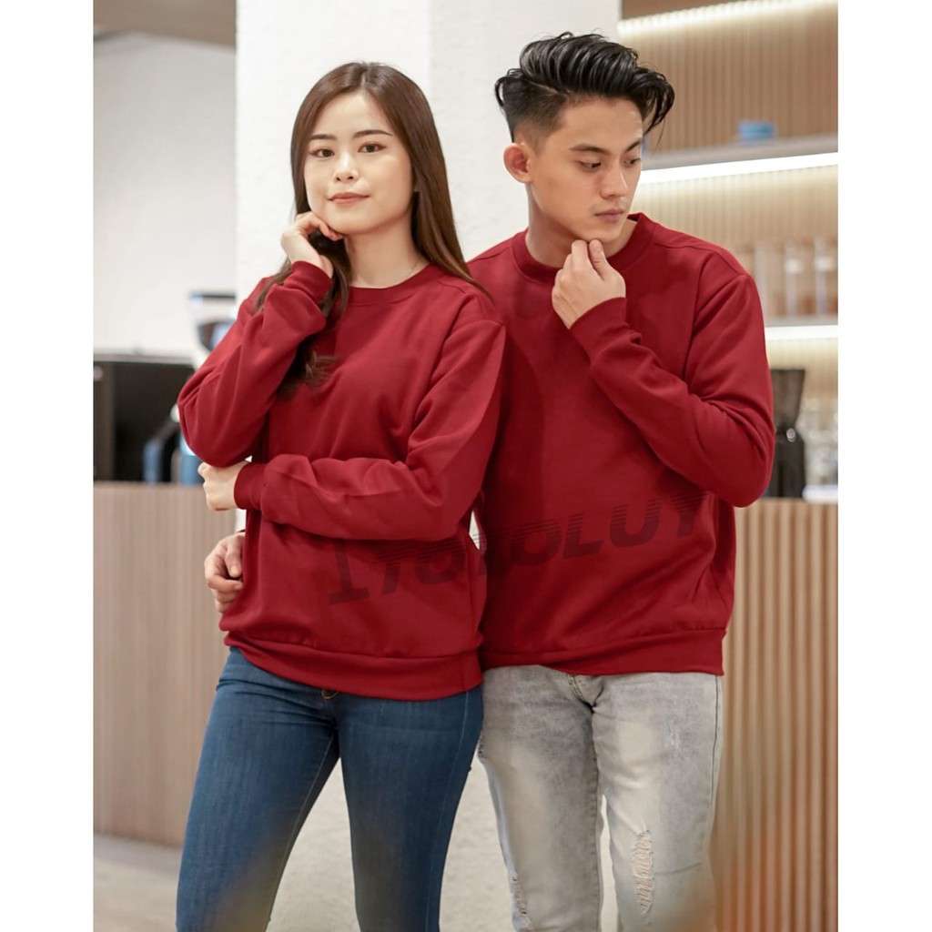 MUKZHOP - COUPLE SWEATER JUMPER / BASIC POLOS / TOTOLUY / MAROON