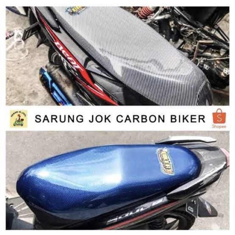 kulit jok motor kulit jok karbon sarung jok motor cover jok karbon universal