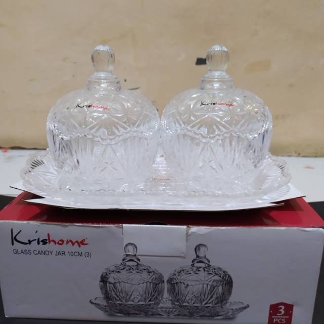 Glass candy jar 10cm merk Krishome