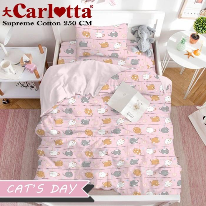 Sprei Katun Carlotta Cat PinkUk.140x200 s.d 200x200