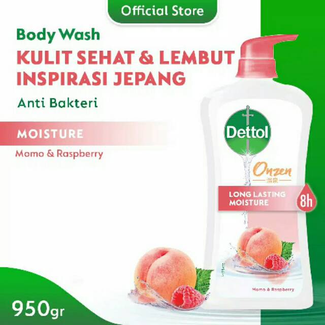 Sabun mandi dettol body wash onzen momo & raspberry 950ml. ORI & MURAH