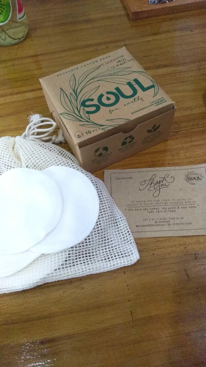 Cotton Pad Mesh Laundry Bag Soul  / Tempat Reusable Cotton Pads / Laundry Bag / Tas Jaring